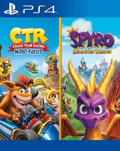 Pacote de Jogos Crash Team Racing Nitro-Fueled + Spyro Trilogy PS4